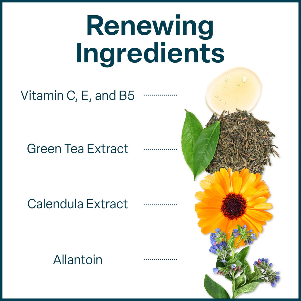 QRxLabs allantoin thé vert calendula, apaisement et protection de la peau.