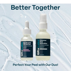 QRxLabs Application Visage Peel Glycolique, démonstration pour peau revitalisée.