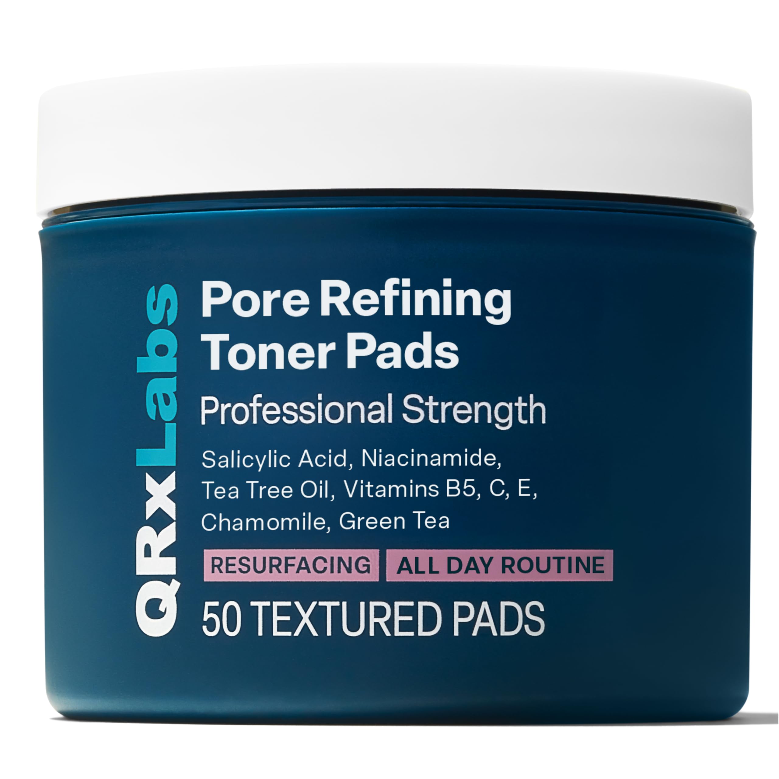 QRxLabs cotons-tonifiants-pores: amélioration de l’apparence des pores.