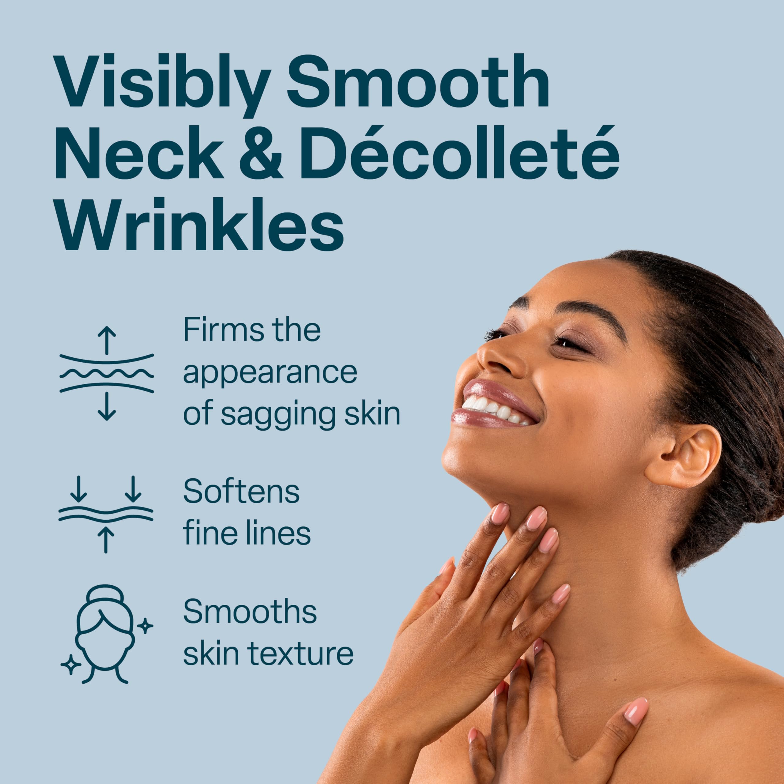 QRxLabs Crème Cou Verveine Citronnée pénètre facilement pour lisser le cou.