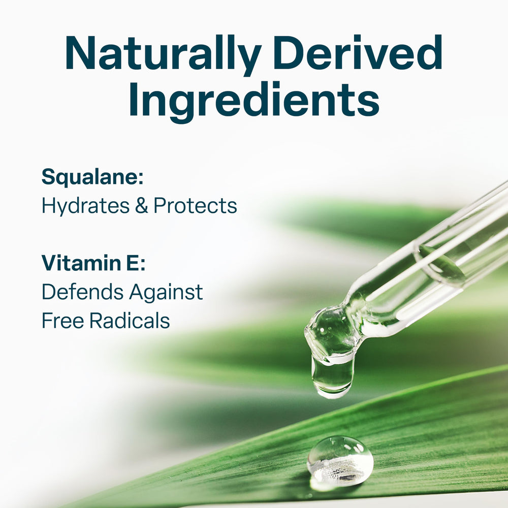 Huile pour cheveux QRxLabs Squalane, brillance et facilité de coiffage.