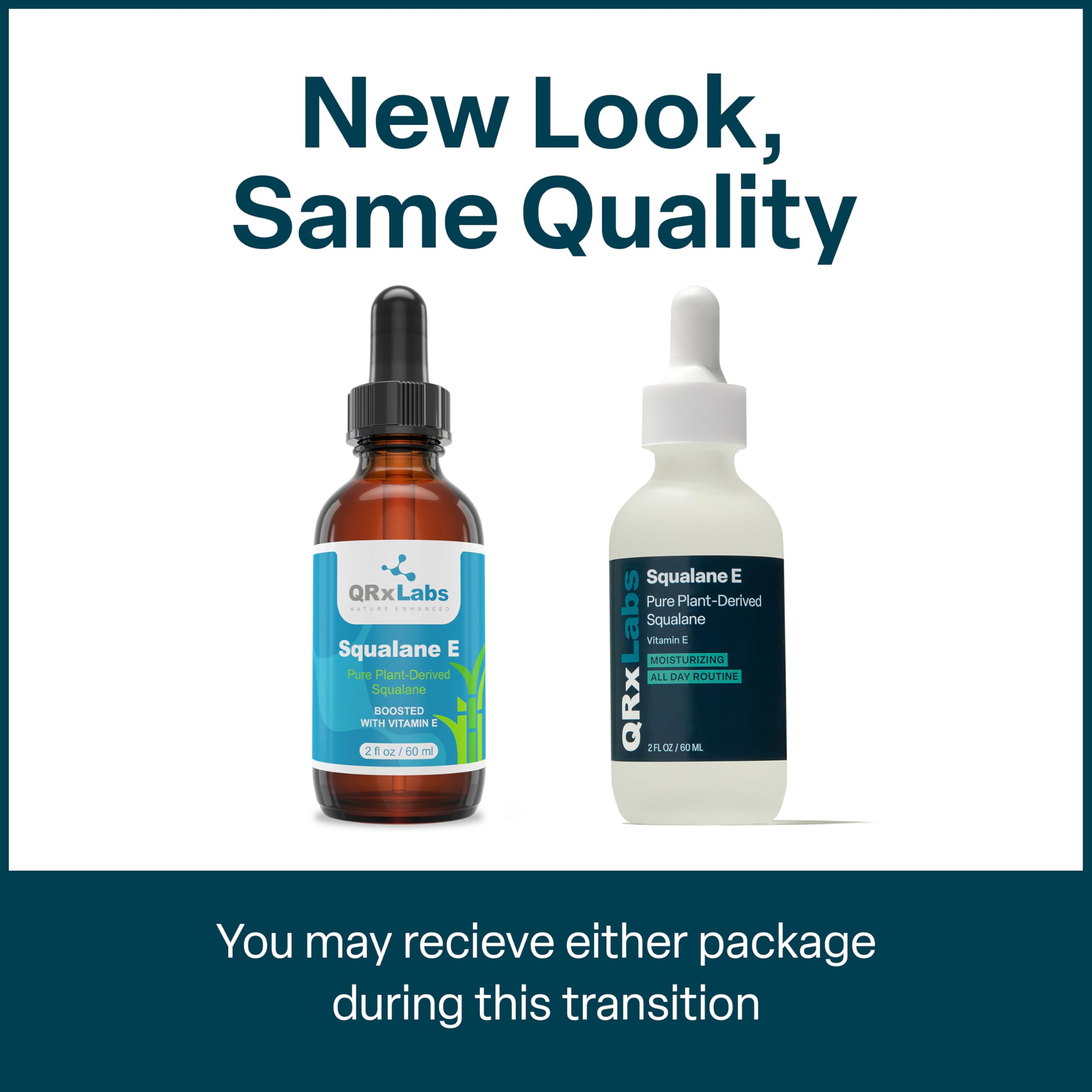 Texture lisse de l'huile QRxLabs Squalane visage pour une peau confortable.