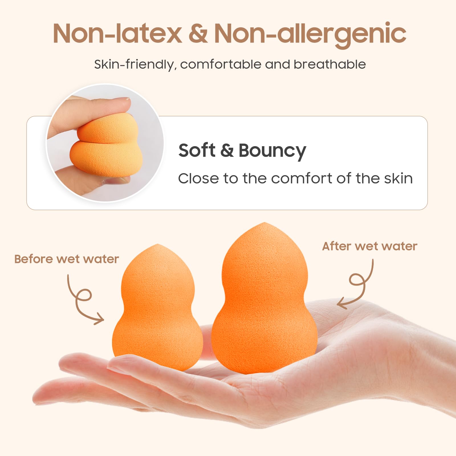 QSdywlyd éponge maquillage emballage individuel garantissant hygiène