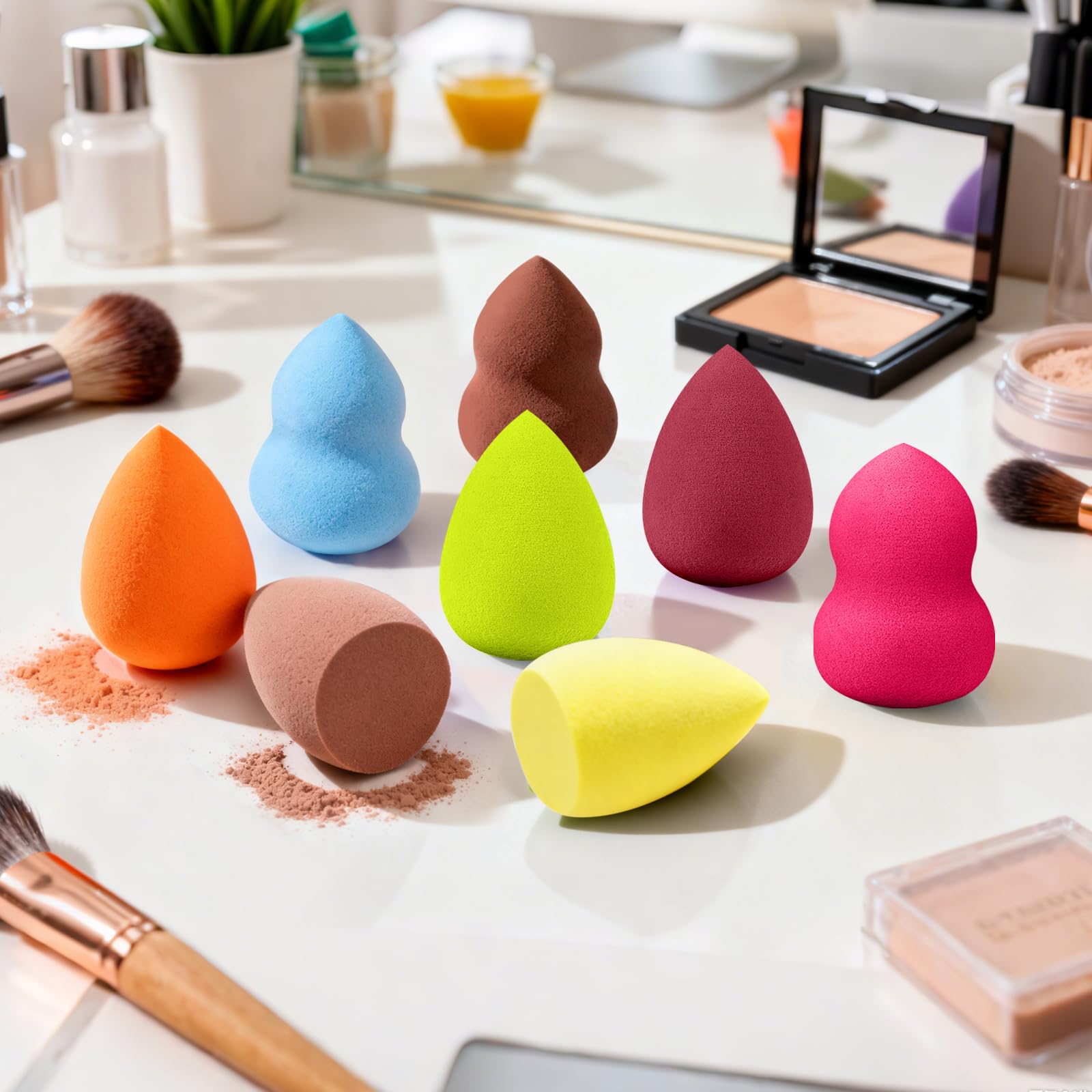 QSdywlyd éponge maquillage multicolore pour peaux sensibles et routine beauté