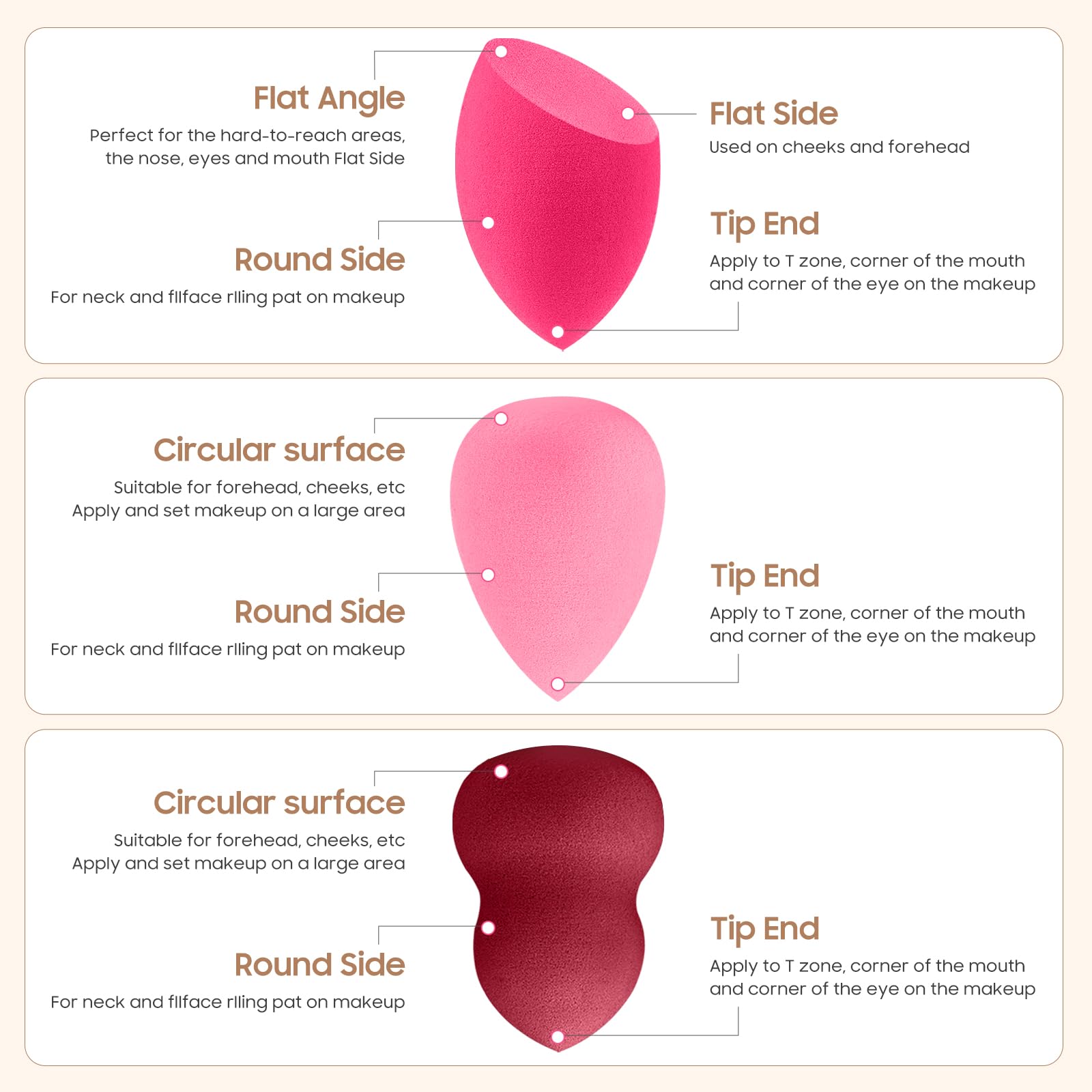 QSdywlyd éponge maquillage texture douce adaptée à tous types de peau