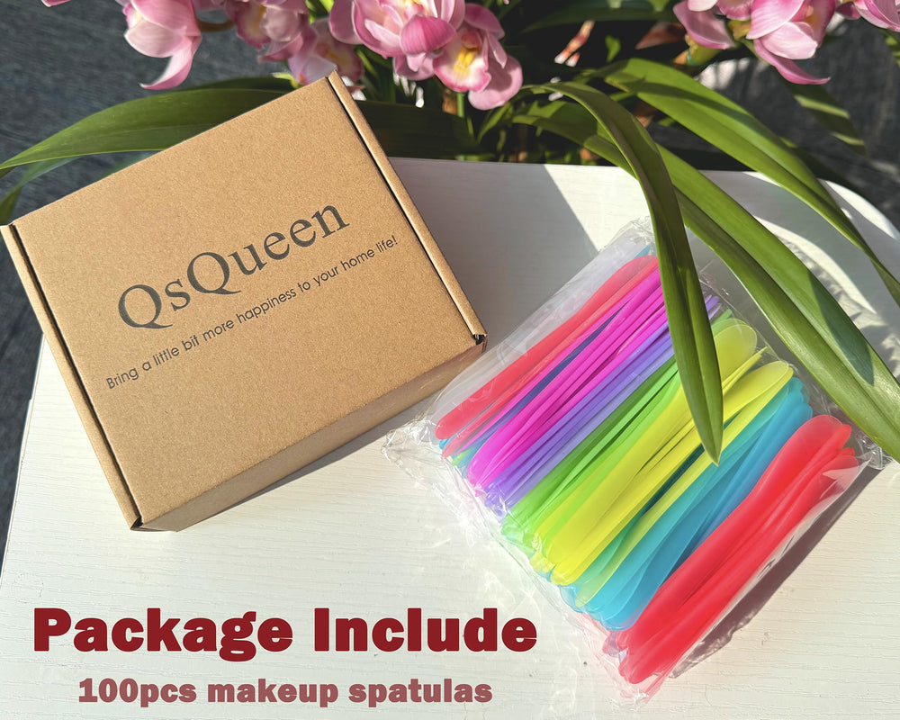 QsQueen spatules cosmétiques – matière PP douce, flexible et sûre.