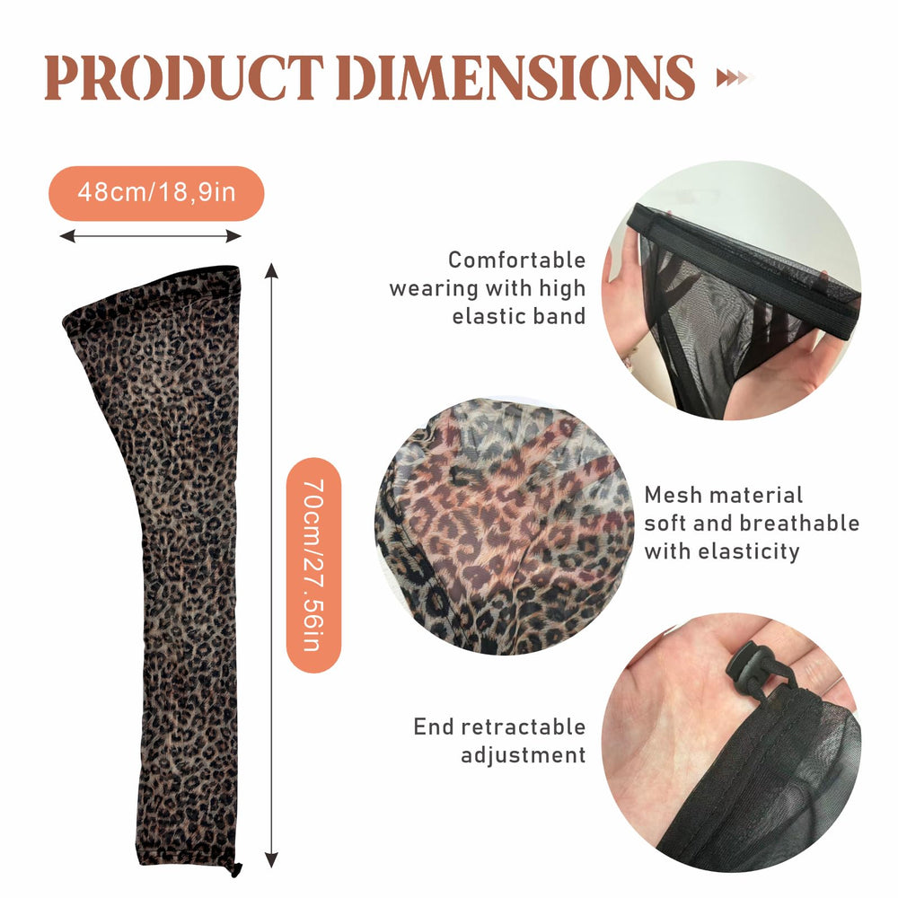 Qtaikong Loc Sleeve longueur 70 cm — couvre intégralement la tête pour un style fluide.