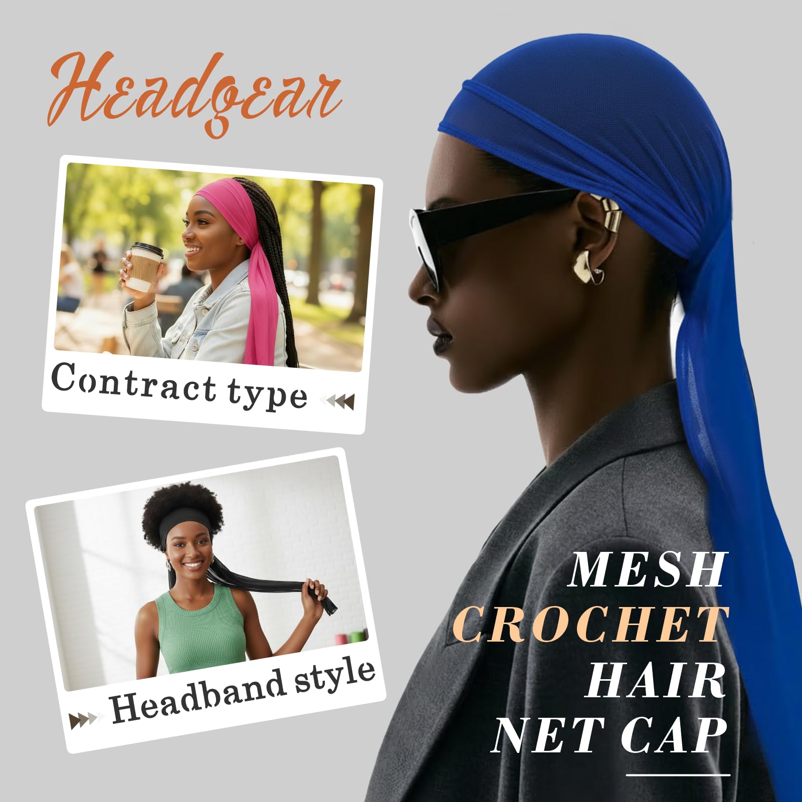 Qtaikong manchon-cheveux respirant maillage offre fraîcheur durable