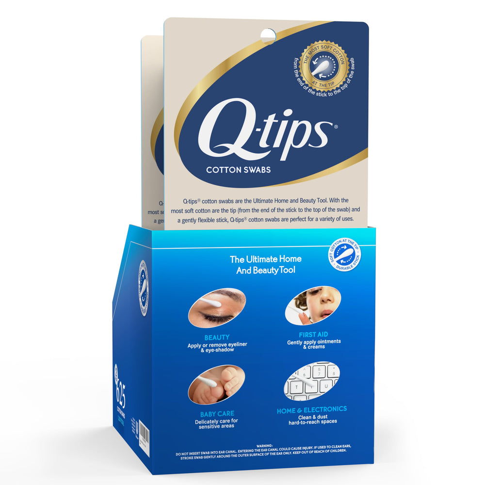 Q-tips coton-tiges – application maquillage précise et douce.