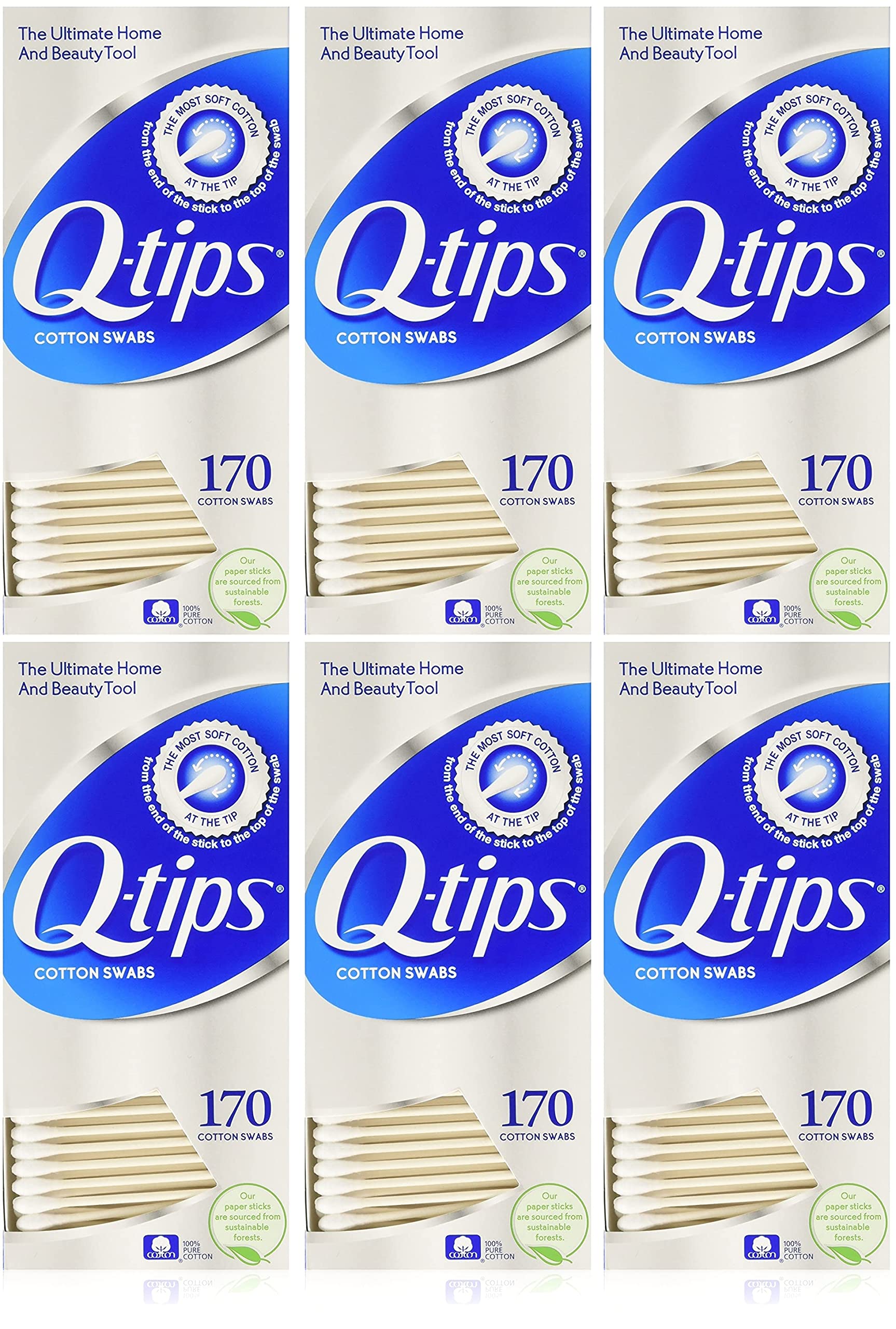 Qtips bâtonnets de coton, nettoyage en douceur pour zones sensibles et soins quotidiens.