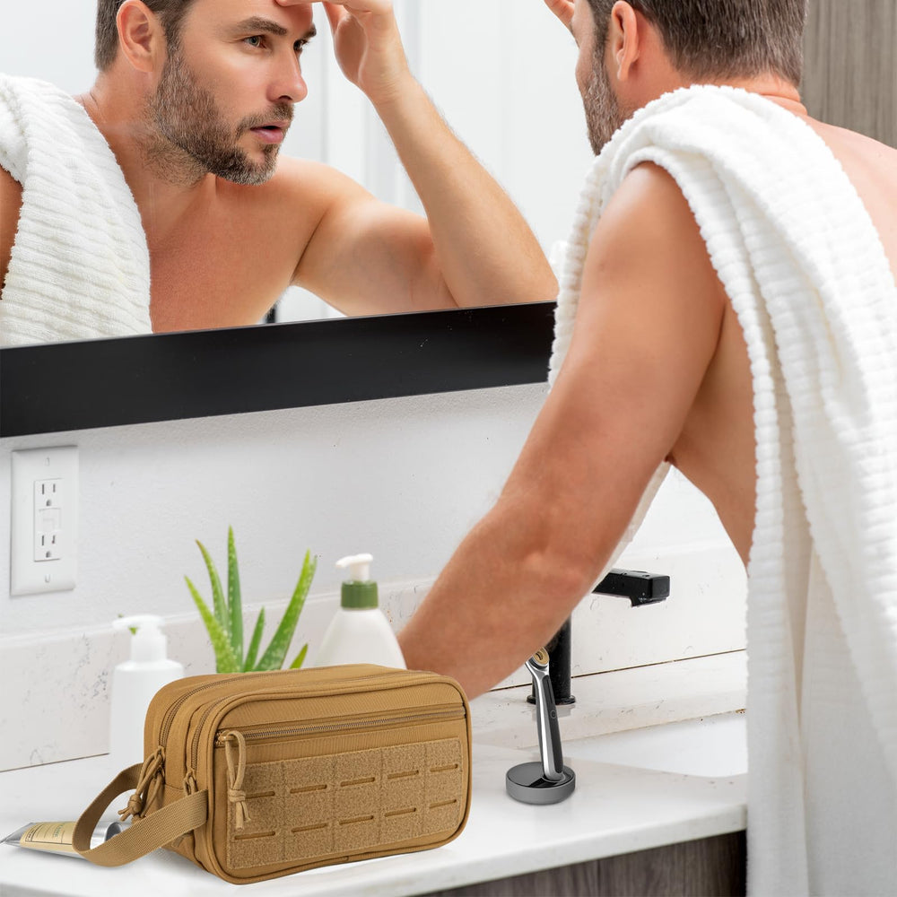 QT&QY trousse toilette tactique compacte et polyvalente pour voyage.