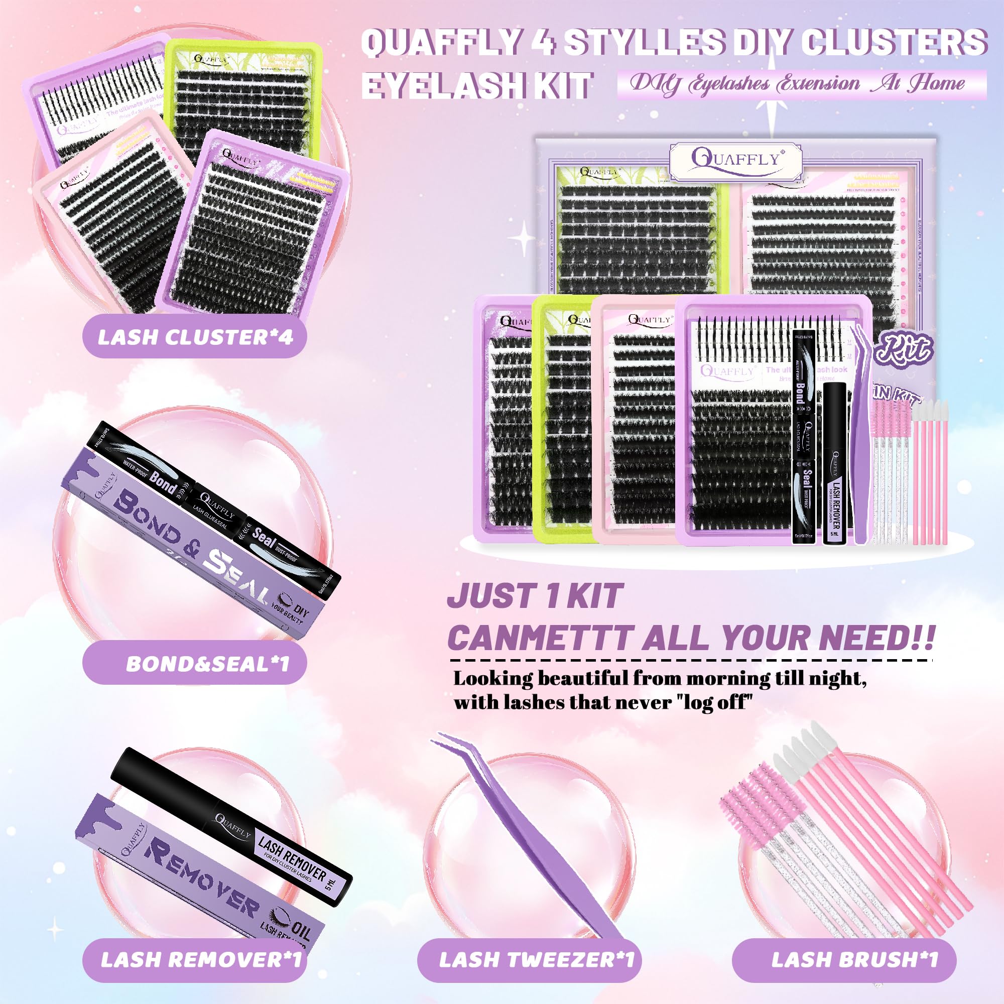 QUAFFLY colle-lash-longue-duree pour une tenue durable des extensions.