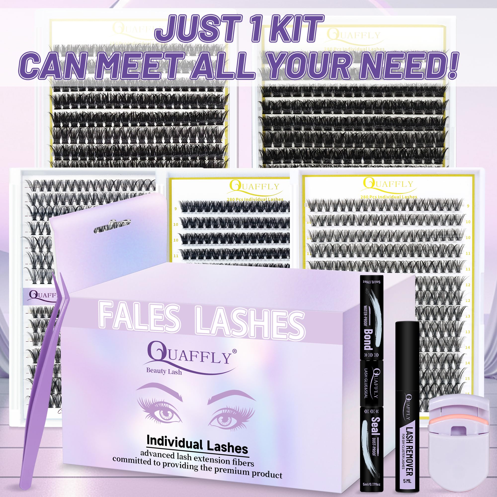 Colle et sceau QUAFFLY pour une tenue fiable des cils