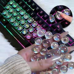 Stickers Quafochi clavier bulles verre clair pack complet pour claviers variés