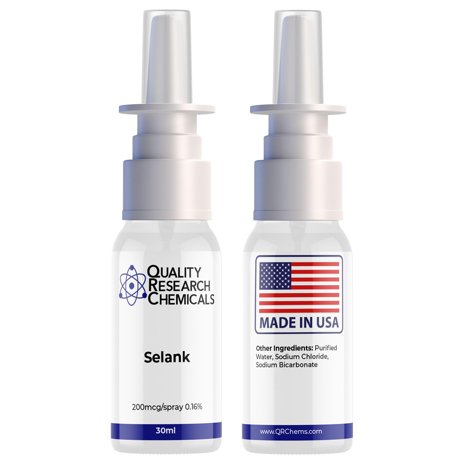 Quality Research Chemicals Selank TP-7, bouteille transparente 30 ml.