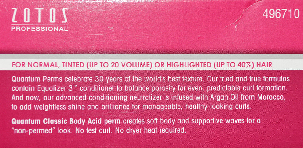 Quantum Classic Body Acide Perm – après traitement, cheveux éclatants et soignés.