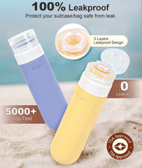 Quatish ensemble de 6 bouteilles compactes idéales pour le camping.