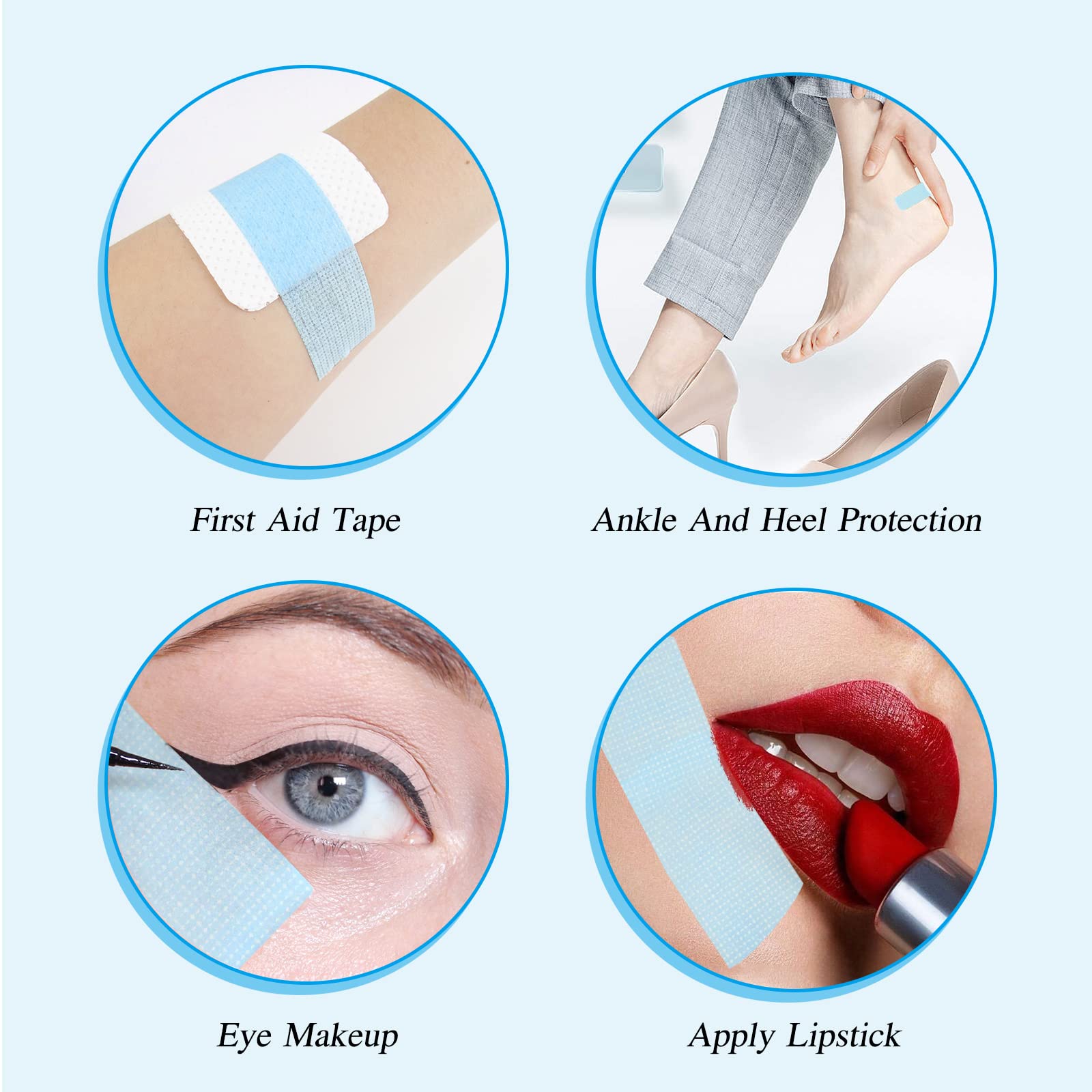 QUEWEL Lash Tape bleu, confort optimal pendant de longues sessions.