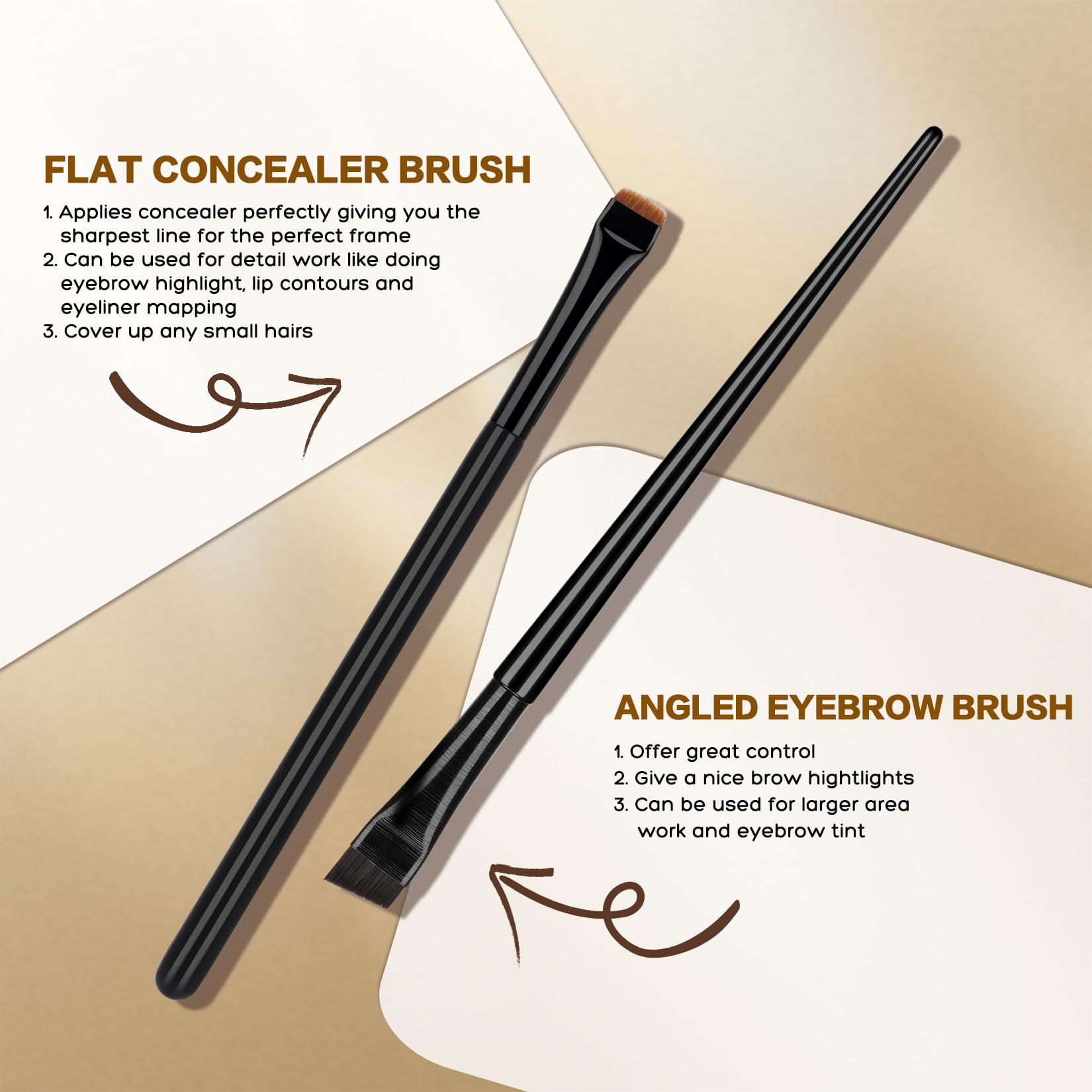 Ensemble de brosses QUEEJOY pour sourcils, polyvalence