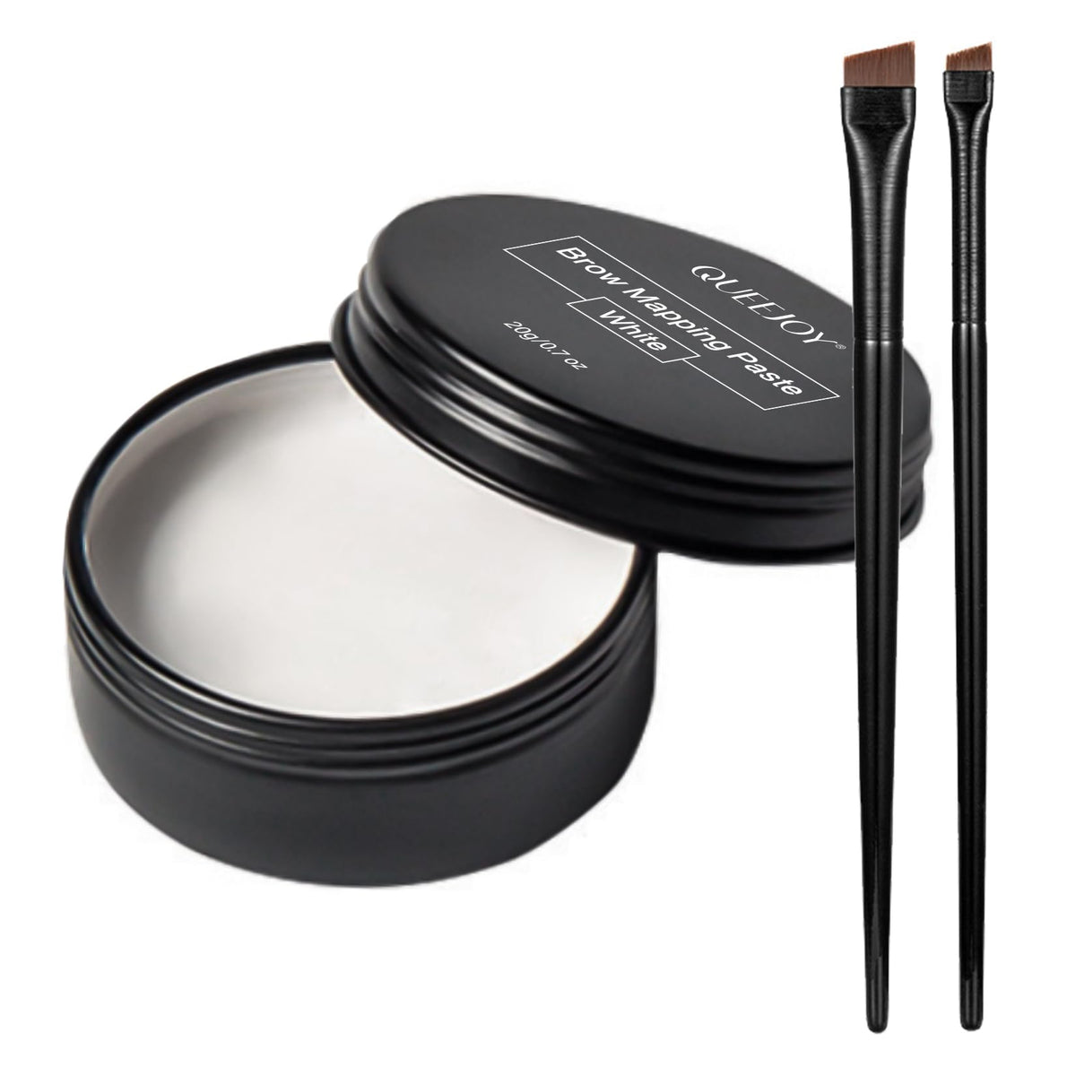 QUEEJOY pâte traçage sourcils blanche 20 g pour contours nets et faciles.