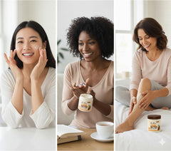 Queen Helene Crème cacao, peau sèche ressent douceur rapide.