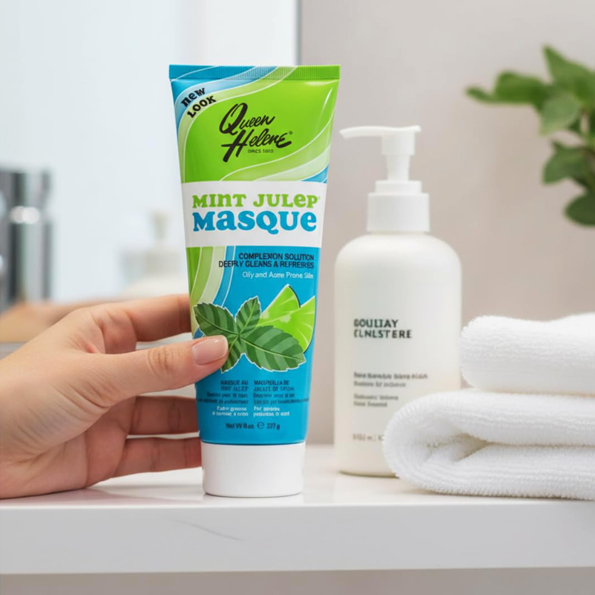 Texture plus lisse après application du masque Queen Helene Mint Julep