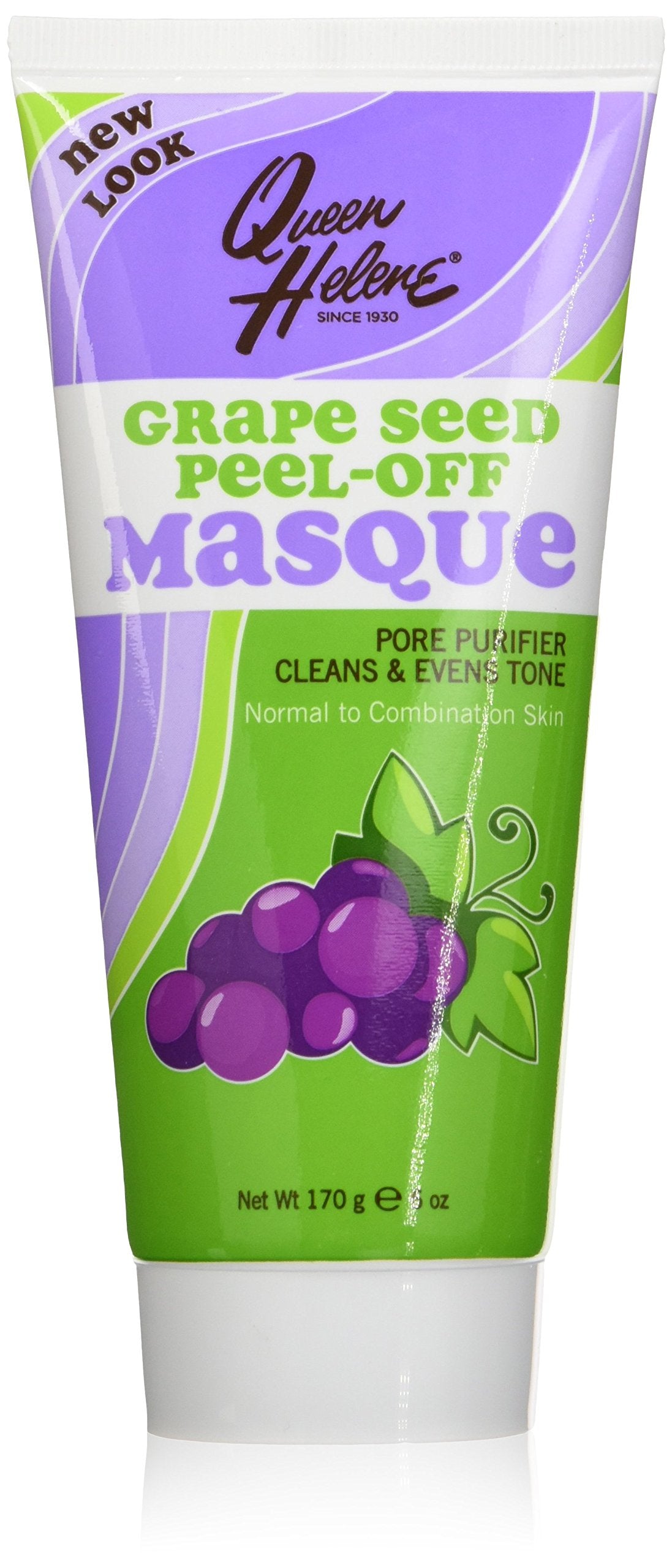 Queen Helene Masque Visage Graines de Raisin, pot 6 onces, purifie et revitalise la peau.