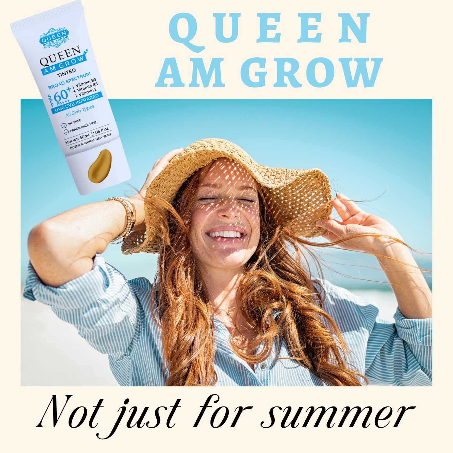QUEEN NEW YORK Sérum 7-en-1 – emballage épuré et informatif