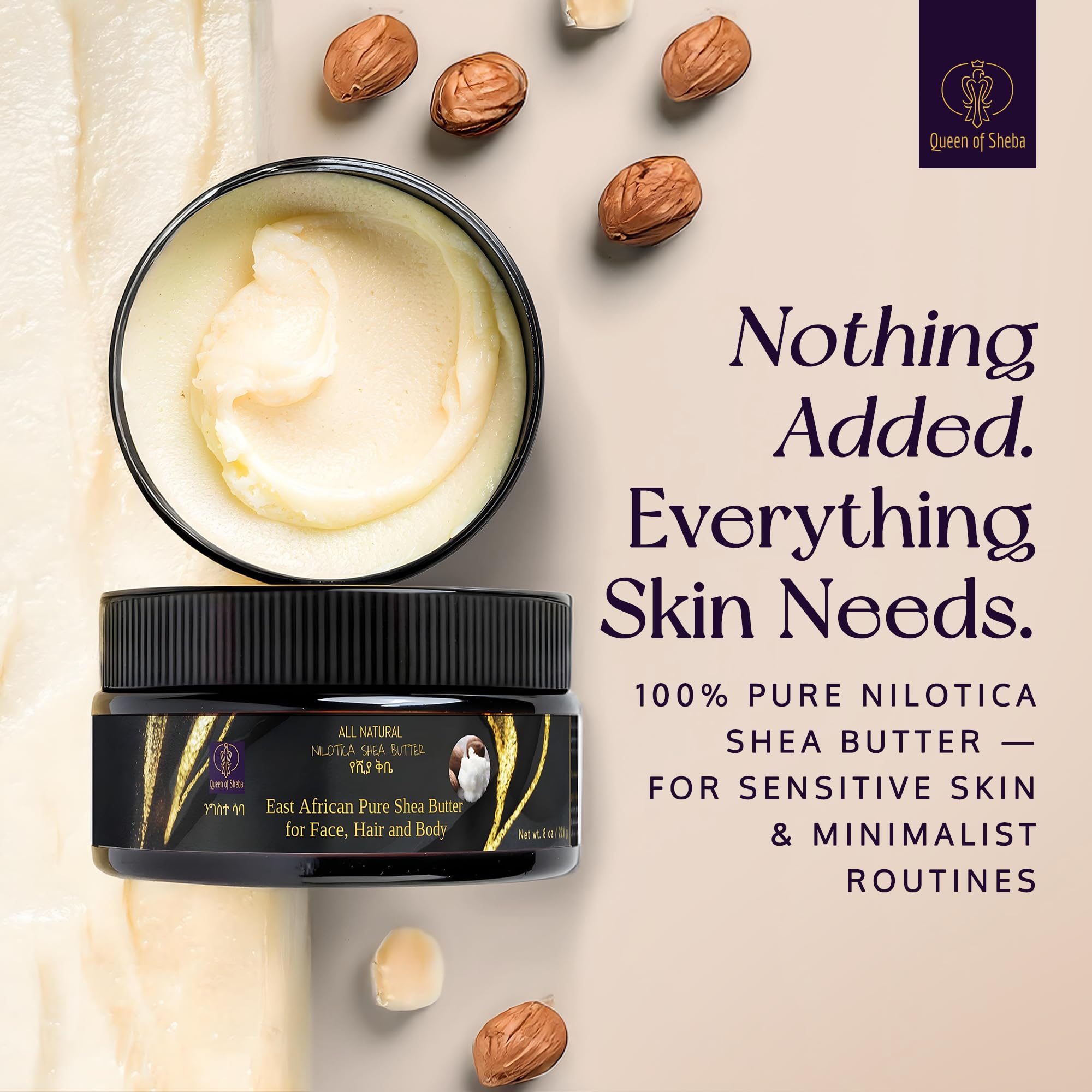 Application sur peau Queen of Shea, apaisement et douceur immédiats