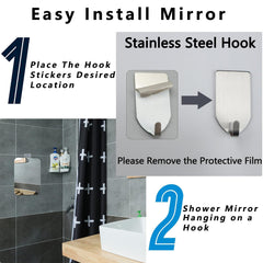 Miroir Quegau 11x7 po en plexiglas Deluxe pour un rasage précis.