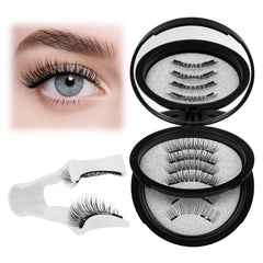 QUEWEL cils magnetiques - kit 2 paires, regard naturel et facile a porter