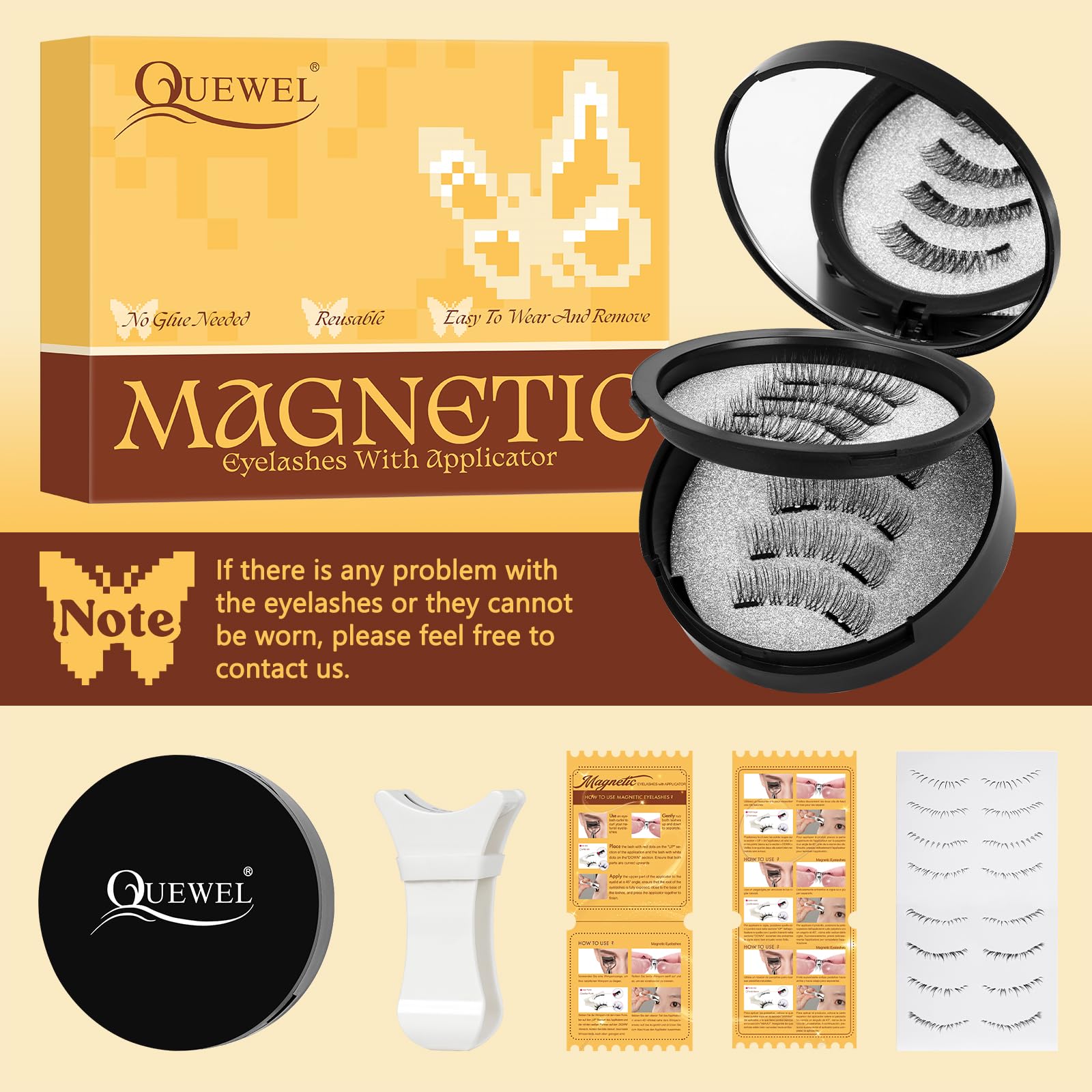 QUEWEL cils magnetiques reutilisables - economie et respect de l'environnement