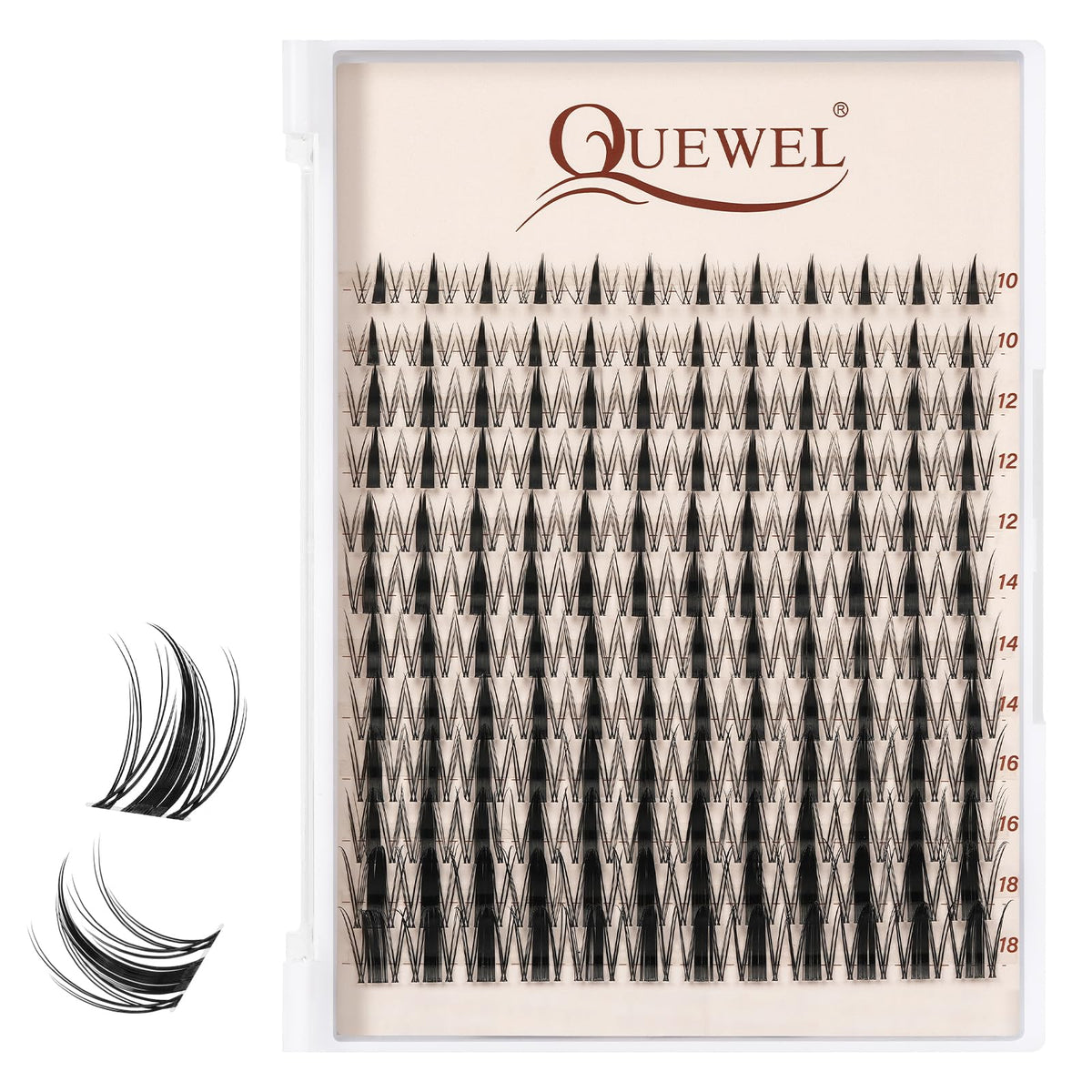 QUEWEL Fairy-Lash-Clusters ensemble 144 pièces pour cils manga variés