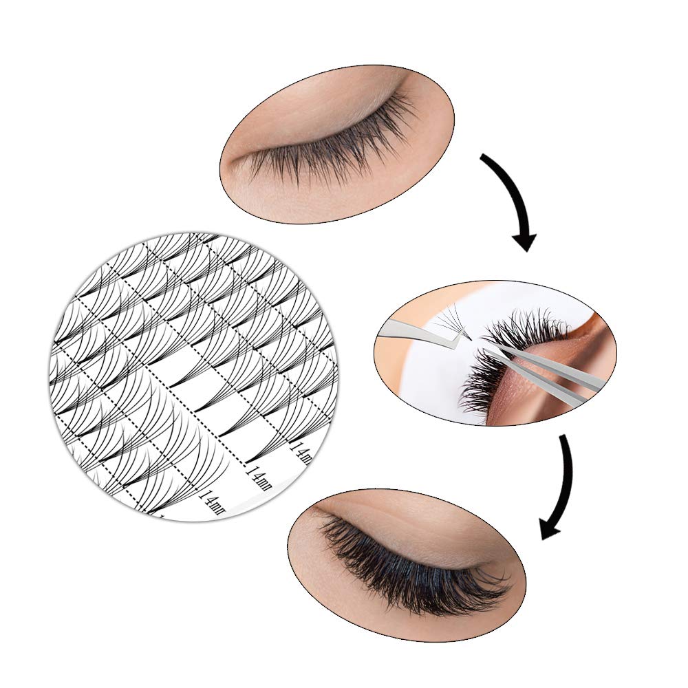 QUEWEL cils préfabriqués 5D, effet volumisant et naturel durable