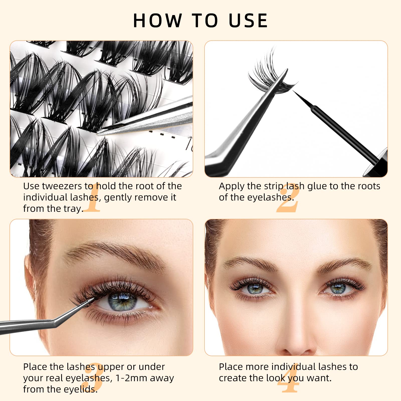 QUEWEL kit-cils à faire soi-même: créer votre look quotidien.