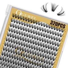 QUEWEL Lash Clusters: longueurs mixtes 9–16 mm pour un effet personnalisable