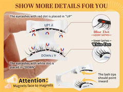 QUEWEL magnetic eyelashes close-up pair 1—natural wispy look for subtle enhancement.