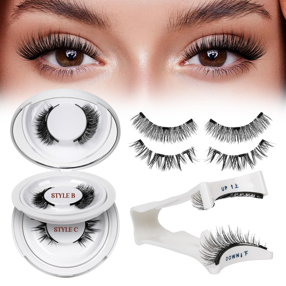 QUEWEL magnetic eyelashes kit visual pack—compact set for quick glam on the go.