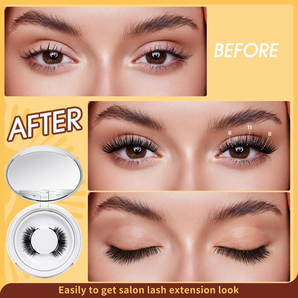 QUEWEL natural wispy lashes—root-to-tip coverage for a full look.
