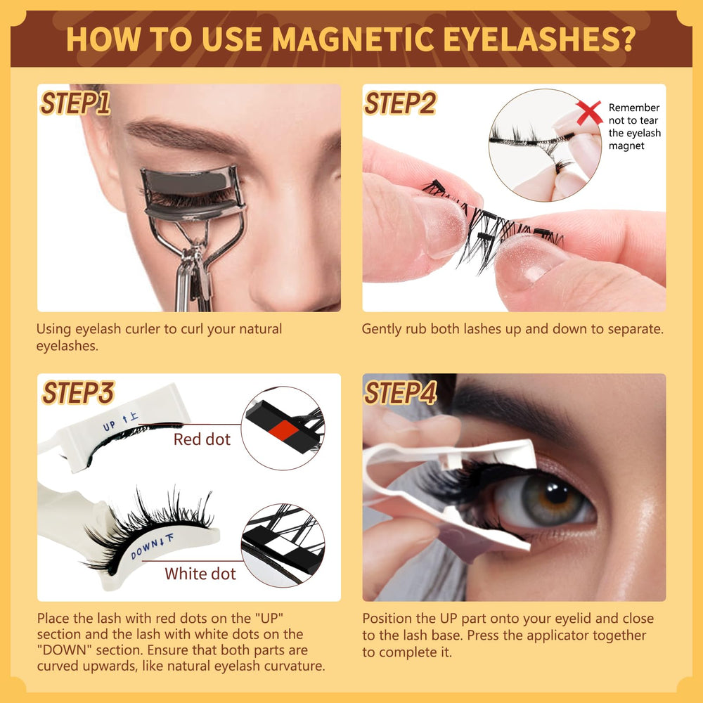 QUEWEL no-glue lashes worn securely without irritation.