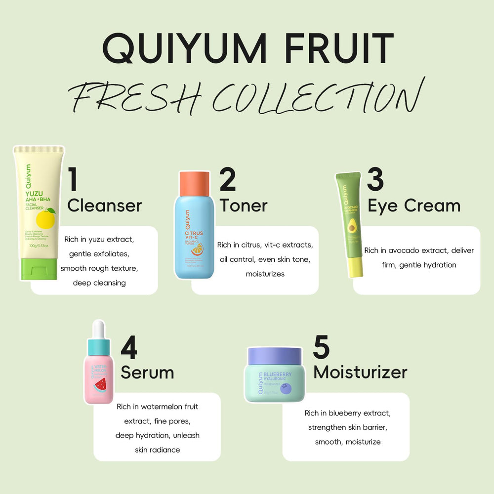 Tonique vitamine C citron QUIYUM, aide à contrôler la brillance.