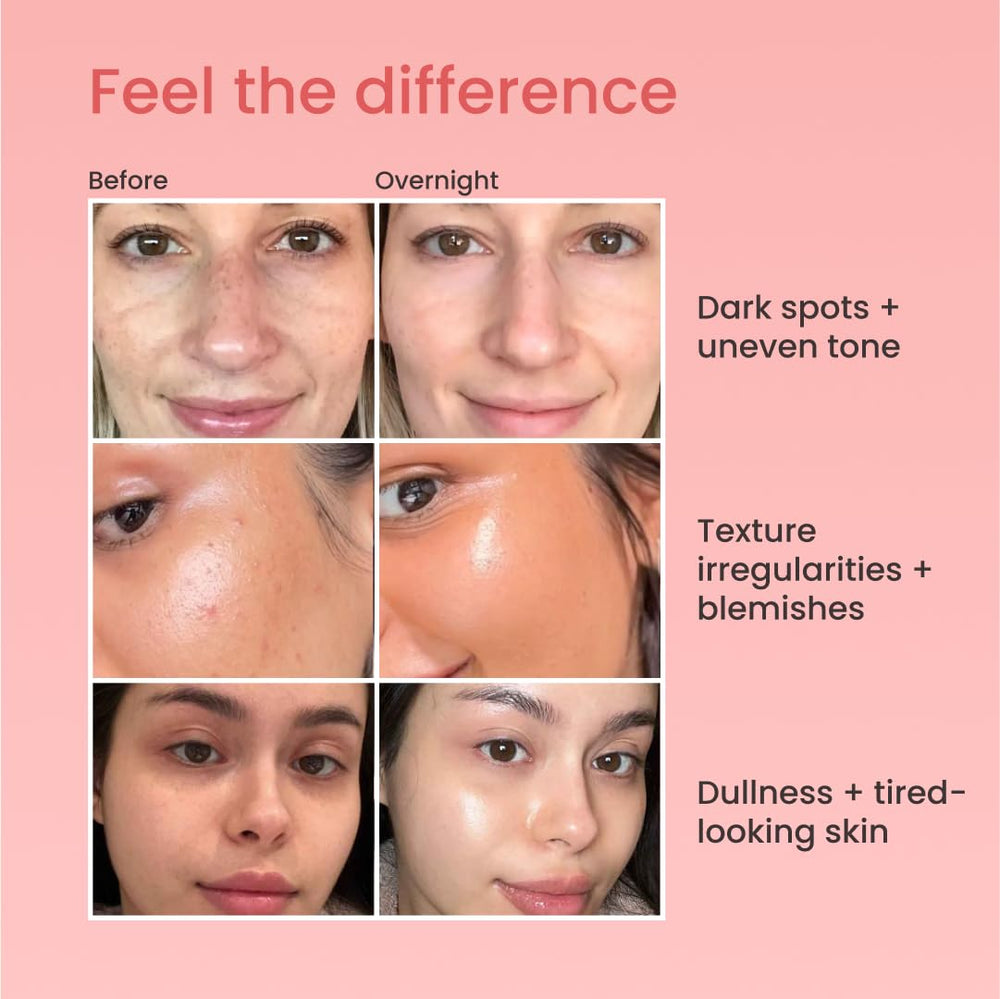 QUIA Beauty masque enveloppant au collagène, pellicule enveloppante, hydratation durable toute la nuit.