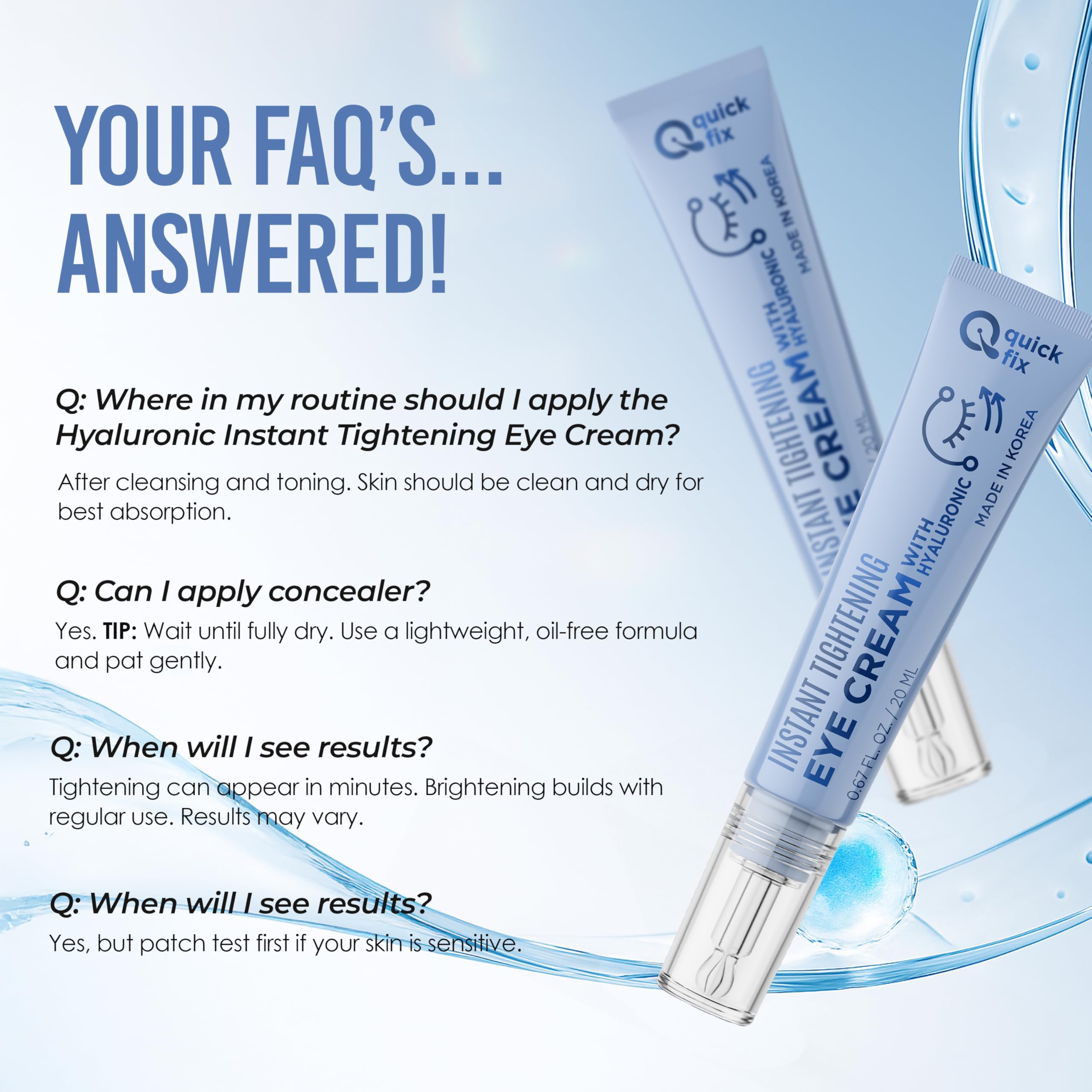 Quick Fix formule végane beauté coréenne contour des yeux