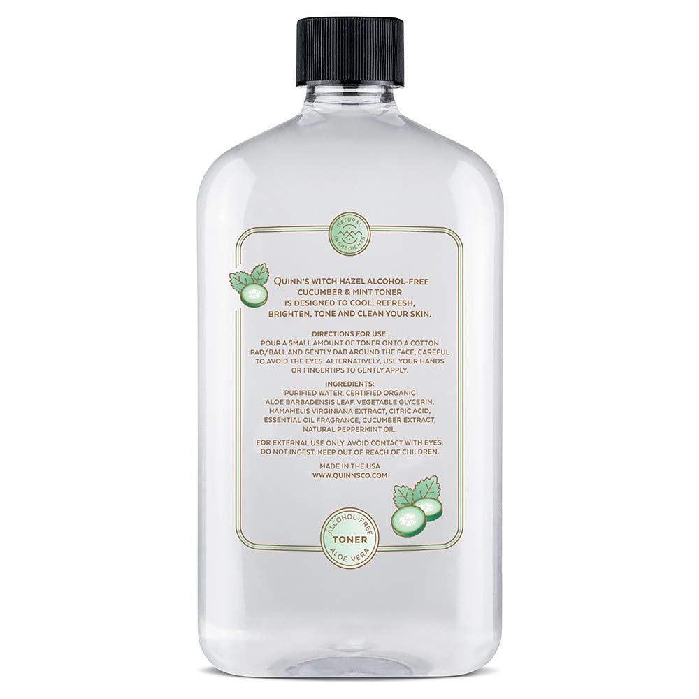 Quinn's hamamélis bio, aloe vera certifiée et formule naturelle.