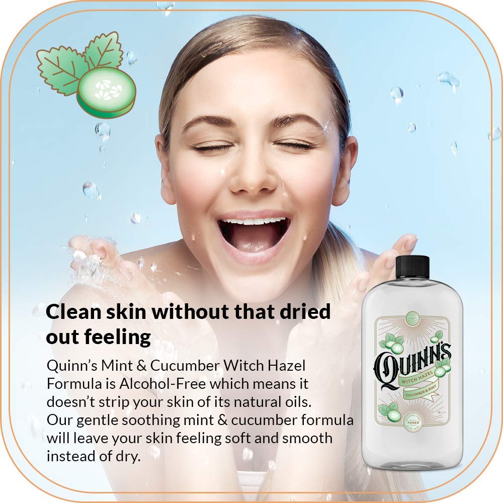 Quinn's hamamélis non distillée, extrait pur pour soin visage, nettoie et équilibre.