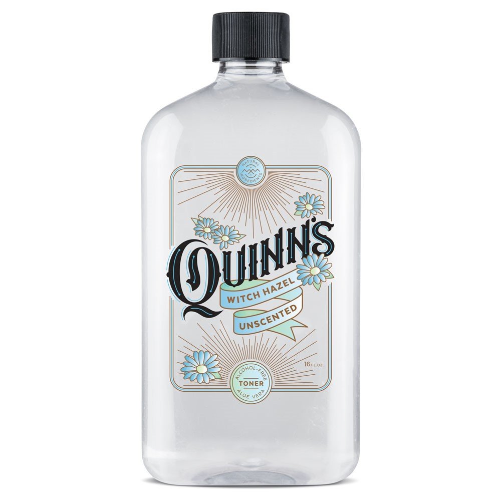 Quinn's hamamélis sans alcool dans la bouteille, soin rafraîchissant sans parfum.