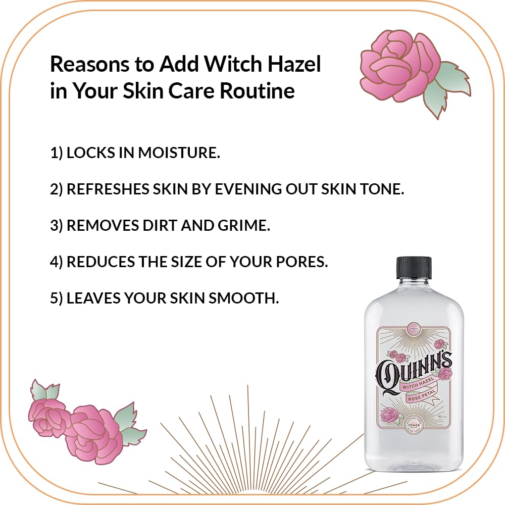 Quinns sans alcool tonique nettoyant – Routine visage rapide et efficace.