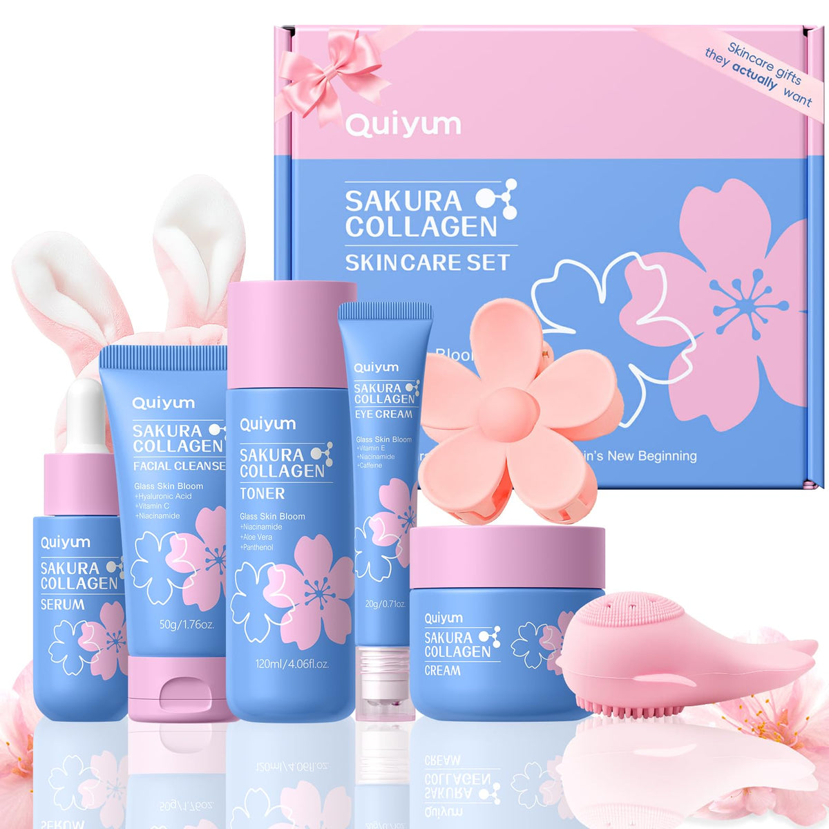 QUIYUM Sakura cleanser foam for gentle cleansing across all skin types