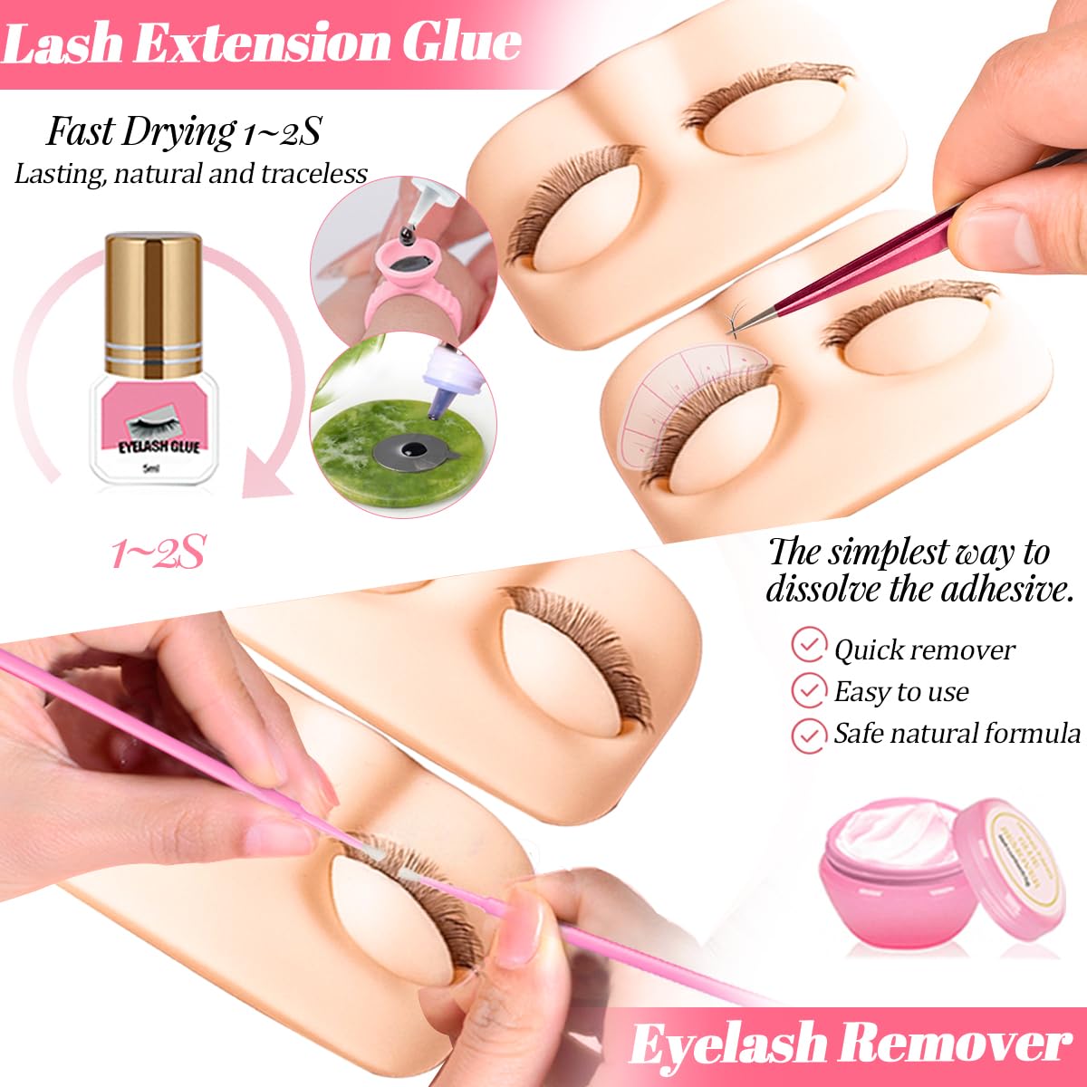 Kit QUKLOGEN bandes cils en échantillon pour tester longueurs variées