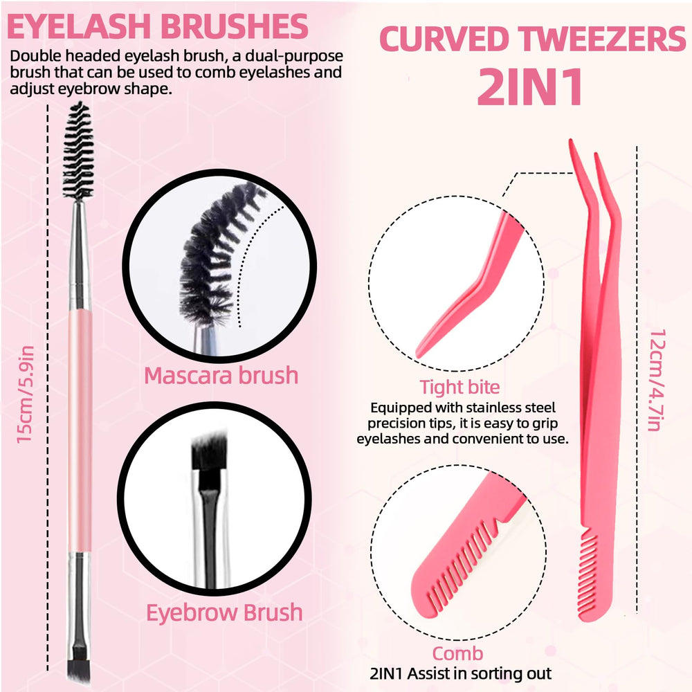 QUKLOGEN brosse double tête, coiffage et démêlage des cils.